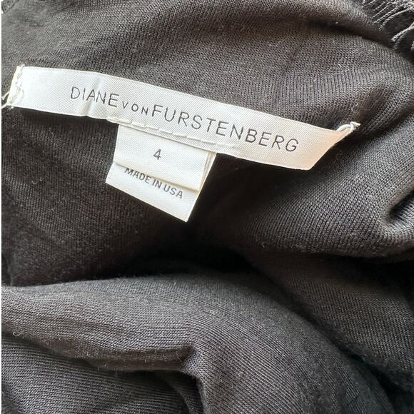 Diane von Furstenberg Black Zarita Stretch Lace Shift Dress 4 - Picture 9 of 16